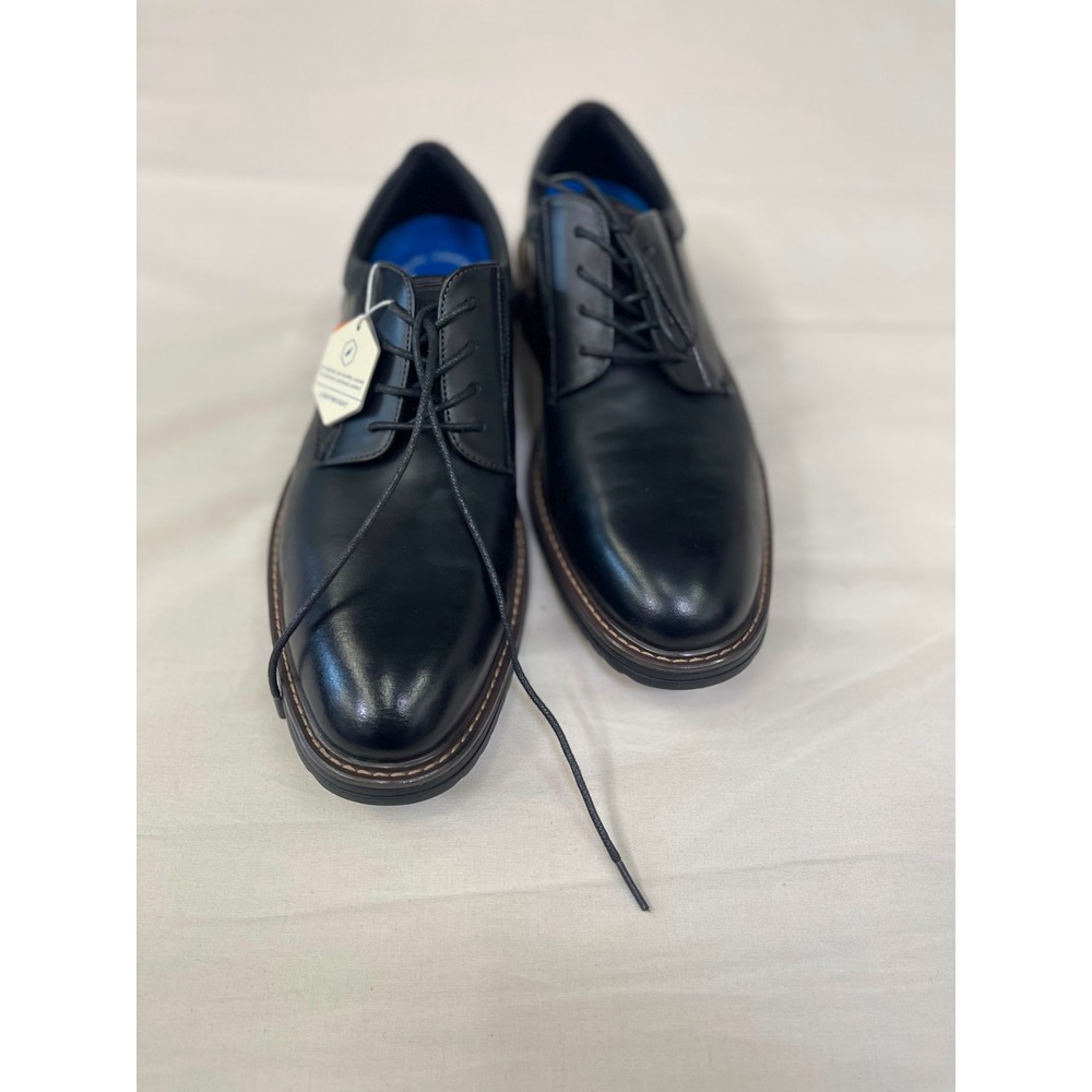 Nunn Bush Griff Plain Toe Oxford Mens 11 M Black Leather Dress Shoes